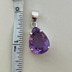 Amethyst Gemstone 925 Sterling Silver Pendant